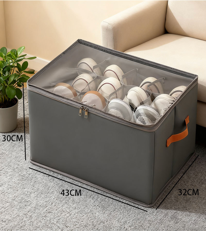 Storage Shoe Box Fabric Foldable Shoe Compartment Storage Box Dust-Proof and Moisture-Proof Large-Capacity Storage Box