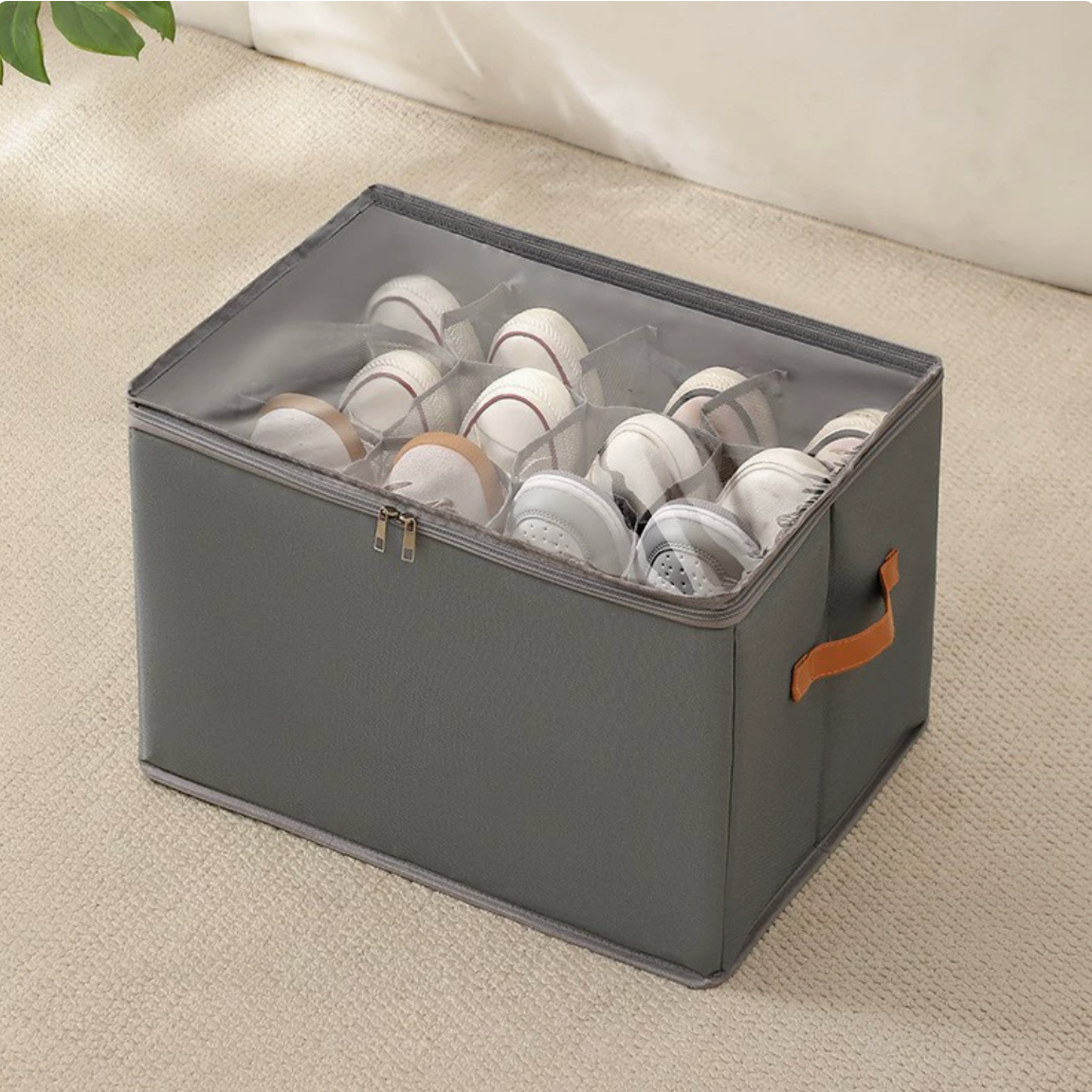Storage Shoe Box Fabric Foldable Shoe Compartment Storage Box Dust-Proof and Moisture-Proof Large-Capacity Storage Box